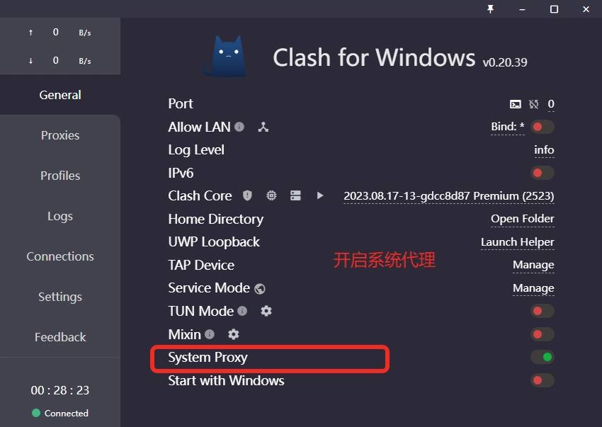 Clash系统代理设置